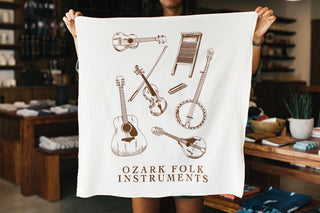 Ozark Folk Instruments Tea Towel