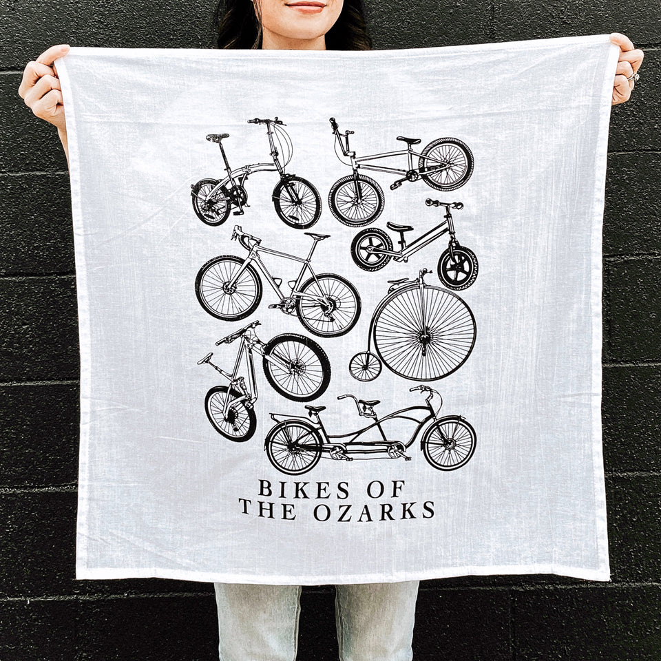 Bikes of the Ozarks Tea towel