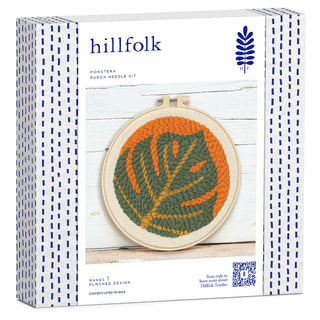 Monstera Punch Needle Kit