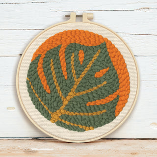 Monstera Punch Needle Kit