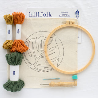 Monstera Punch Needle Kit
