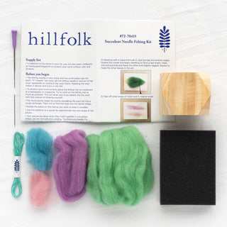Succulent Needle Felting Kit