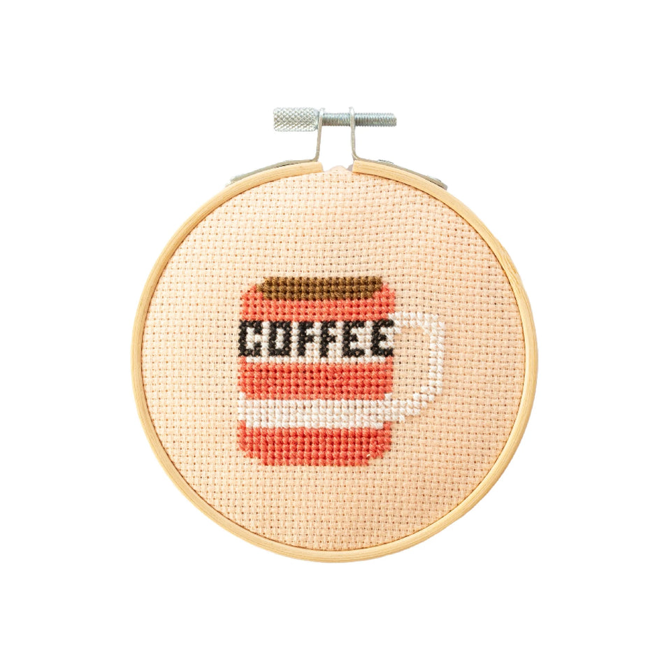 Cotton Clara Coffee Cross Stitch Kit