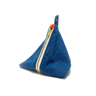 Denim Pyramid Pouch