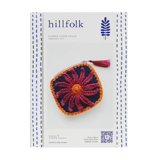 Hillfolk Flower Zipper Pouch Crochet Kit
