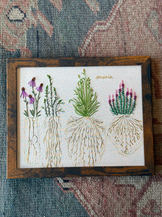 Prairie Florals: Embroidery and Block Printing Class