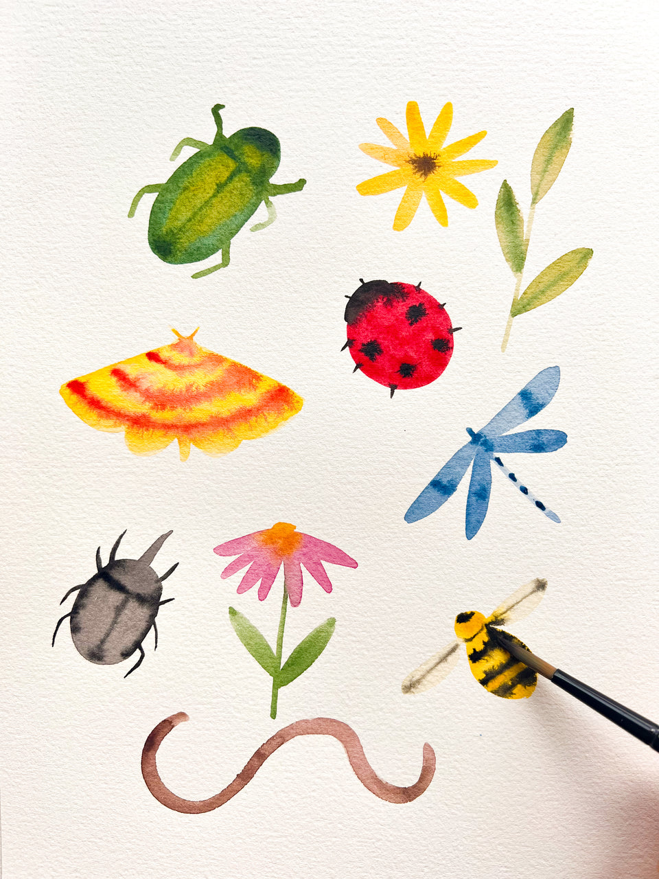 Kids Learn to Watercolor: Nature's Small Things