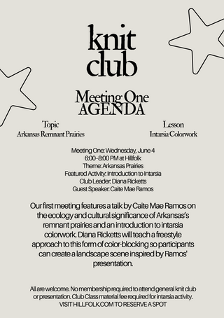 Knit Club - Meeting One - Prairies & Intarsia