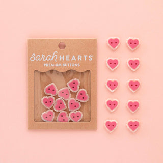 Pink Sweet Heart Small 5/8" Buttons