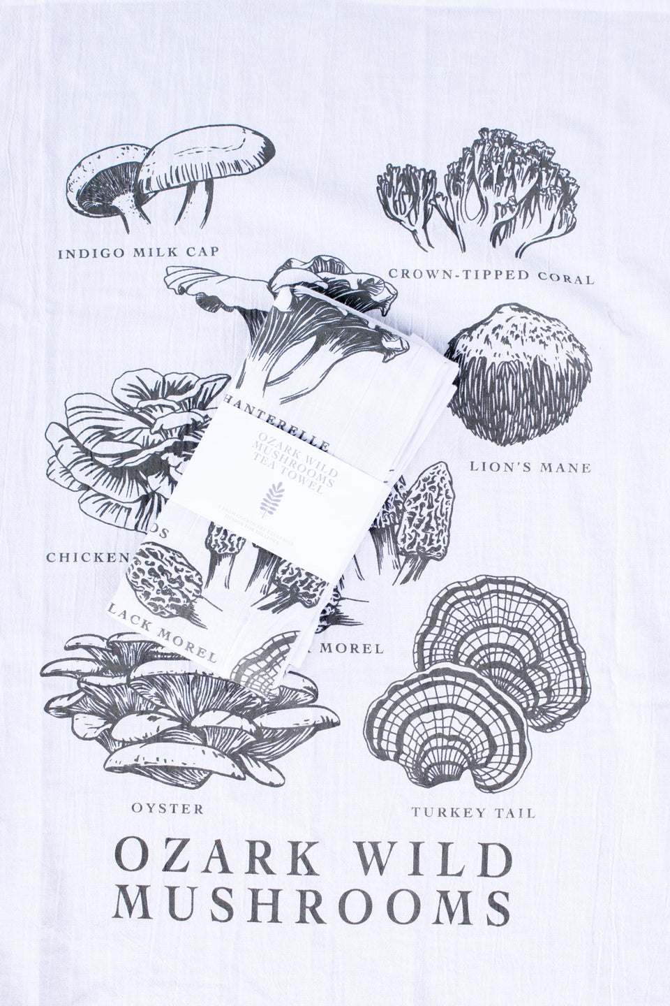 Ozark Wild Mushrooms Tea towel