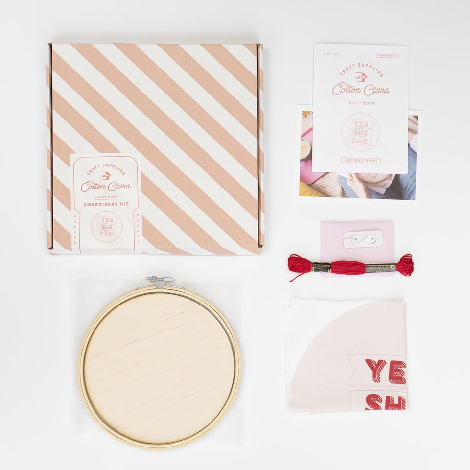 Yes She Can Embroidery Kit