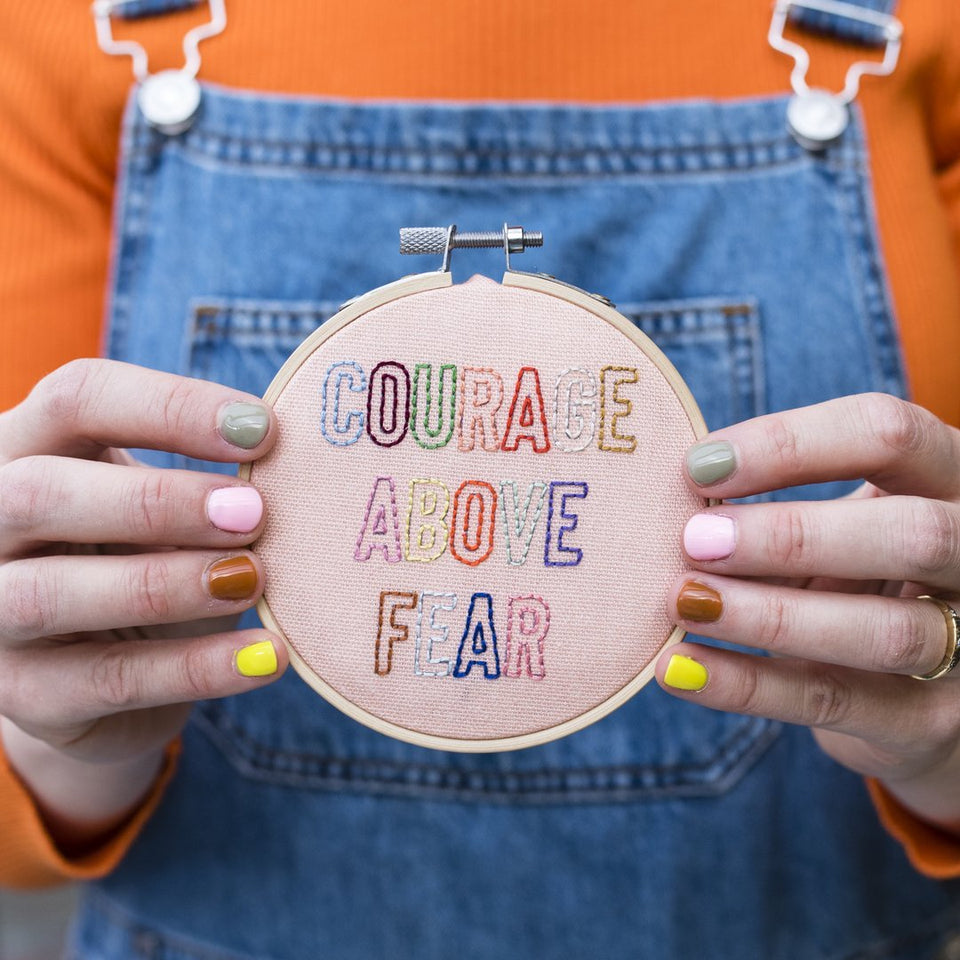 Courage Above Fear Embroidery Kit