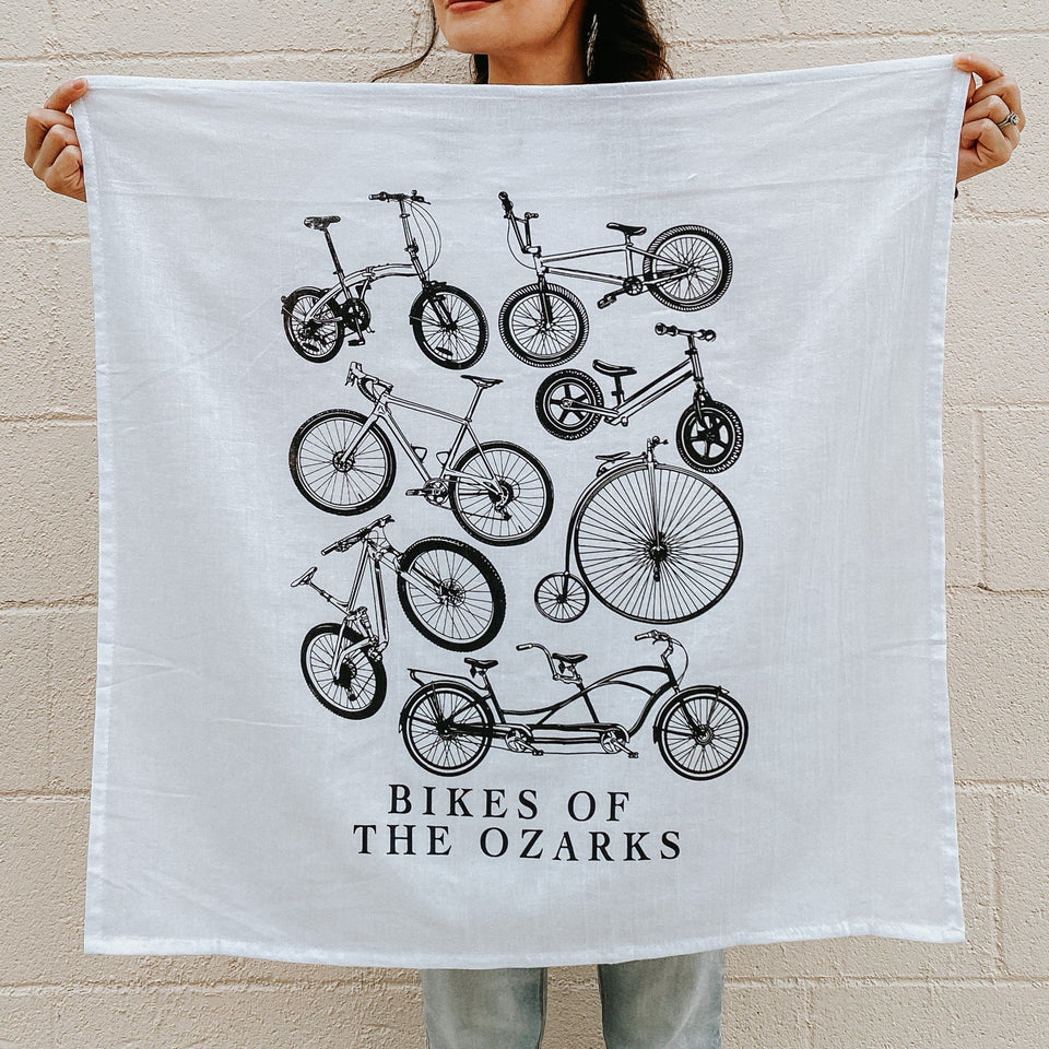 Bikes of the Ozarks Tea towel