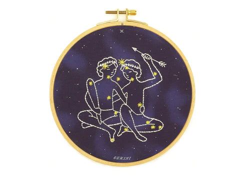 Kiriki Hoop Art Embroidery Kit Constellation Series