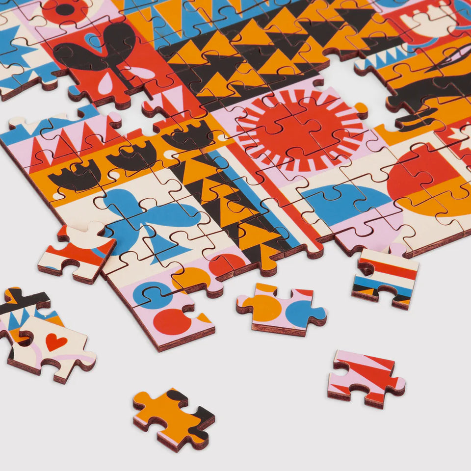 Rabbit Quilt Wooden Puzzle