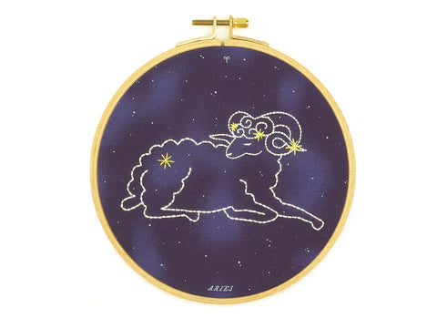 Kiriki Hoop Art Embroidery Kit Constellation Series