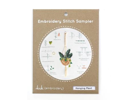 Hanging Plant : Embroidery Stitch Sampler
