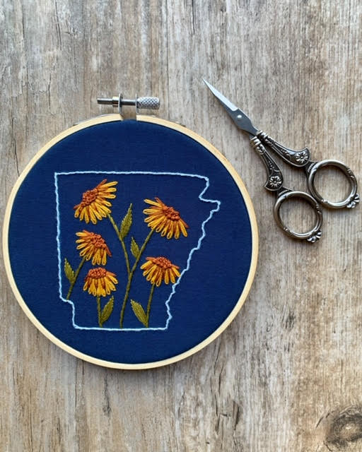 Arkansas Wildflower Embroidery Kit
